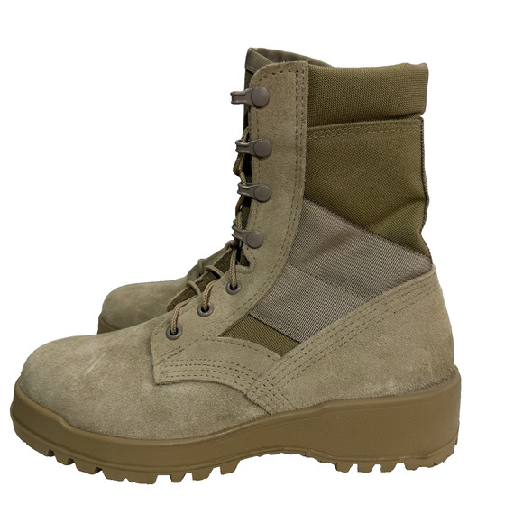 6 Wo's Military Hot weather steel Toe Combat boot, TAN - Picture 1 of 16